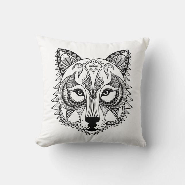 Inspired Wolf Cushion (Front)
