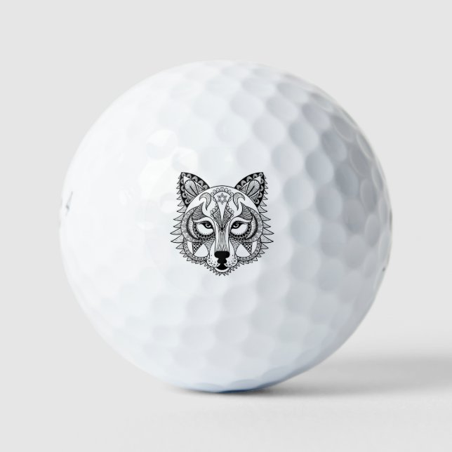 Inspired Wolf Golf Balls (Front)