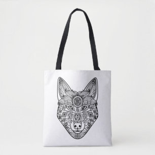 Inspired Wolf Head 2 Tote Bag
