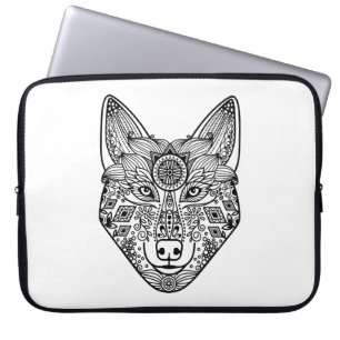 Inspired Wolf Head Laptop Sleeve