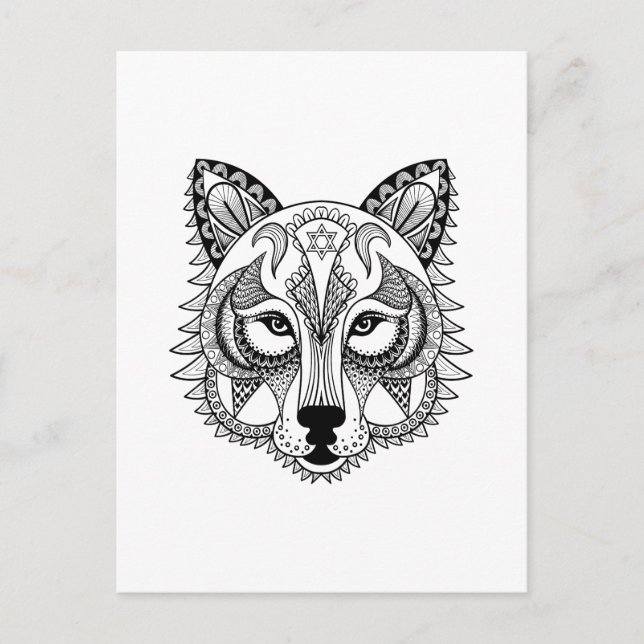 Inspired Wolf Postcard (Front)