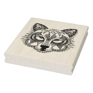Inspired Wolf Rubber Stamp