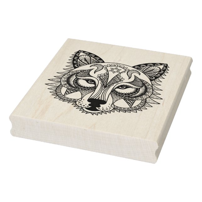 Inspired Wolf Rubber Stamp (Stamp)