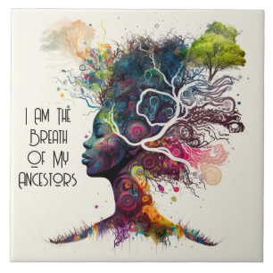 Inspired Woman Ancestors Ceramic Tile