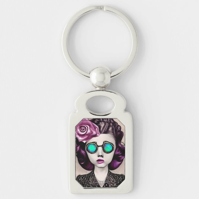 Inspirewire Opal Goggles Girl Key Ring (Front)