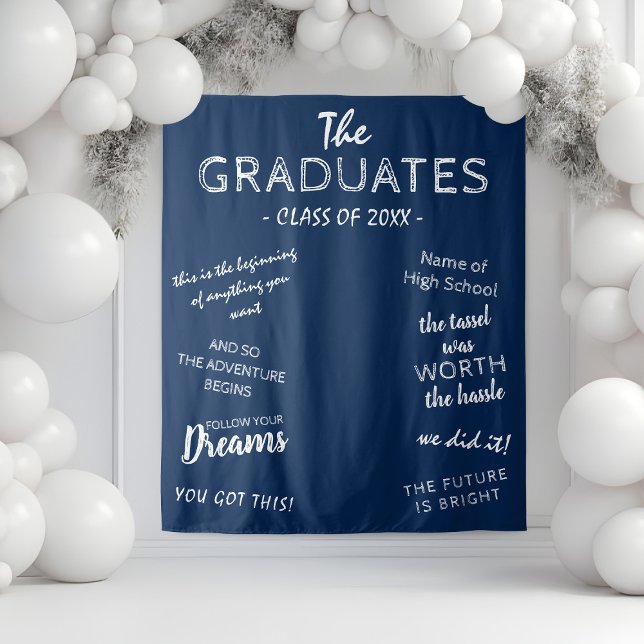 Inspiring 2025 Graduation Party Photo Backdrop Tapestry (Creator Uploaded)
