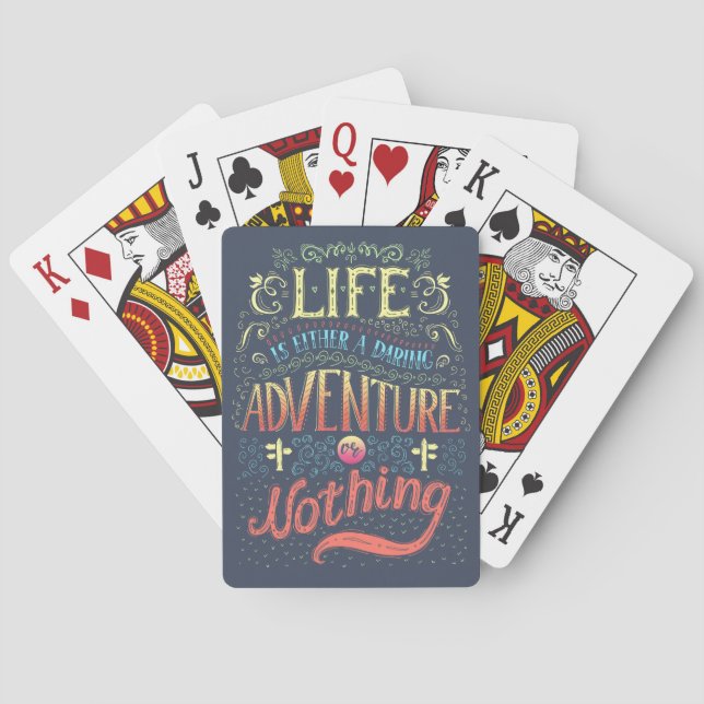 Inspiring Adventure Quote Playing Cards (Back)
