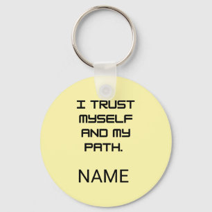 Inspiring Affirmations & Self Trust Gifts Key Ring