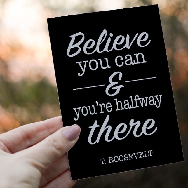 Inspiring Believe In Yourself Motivational Postcard (Wake up be inspired, seize the day and feel rejuvenated with this sensational postcard. )