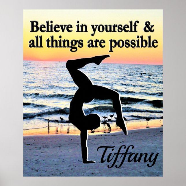 INSPIRING BELIEVE IN YOURSELF PERSONALIZED POSTER (Front)