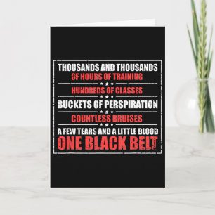 Inspiring Black Belt Celebration Karate Martial Ar Card