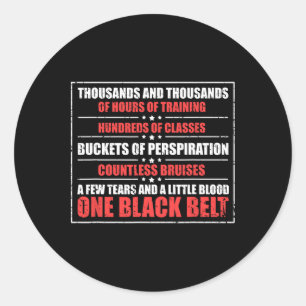 Inspiring Black Belt Celebration Karate Martial Ar Classic Round Sticker