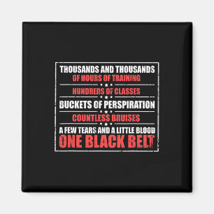 Inspiring Black Belt Celebration Karate Martial Ar Magnet