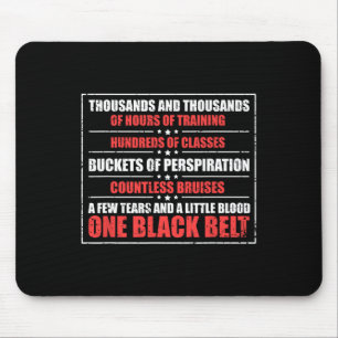 Inspiring Black Belt Celebration Karate Martial Ar Mouse Pad