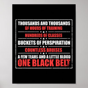 Inspiring Black Belt Celebration Karate Martial Ar Poster
