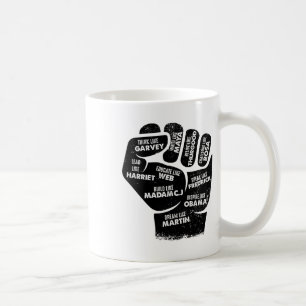 Inspiring Black Leaders Fist - Black History Month Coffee Mug