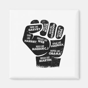 Inspiring Black Leaders Fist - Black History Month Magnet