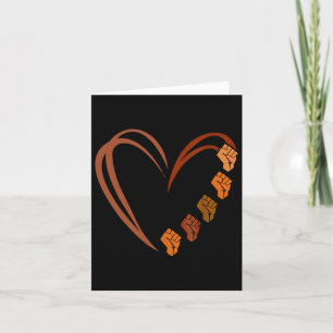 Inspiring Black Leaders Power Fist Hand Black Hist Card