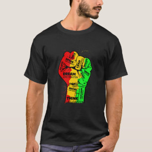 Inspiring Black Leaders Power Fist Hand Black Hist T-Shirt