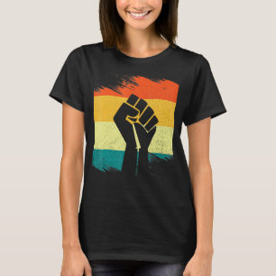 Inspiring Black Leaders Power Fist Hand Black Hist T-Shirt
