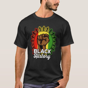Inspiring Black Leaders Power Fist Hand Black Hist T-Shirt