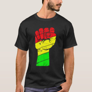 Inspiring Black Leaders Power Fist Hand Black Hist T-Shirt