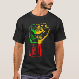 Inspiring Black Leaders Power Fist Hand Black Hist T-Shirt