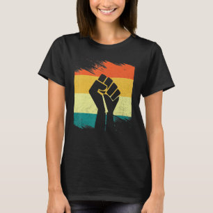 Inspiring Black Leaders Power Fist Hand Black Hist T-Shirt