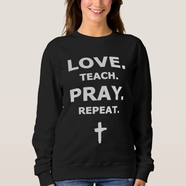 Inspiring Christian Homeschooling with Cross Symbo Sweatshirt (Front)
