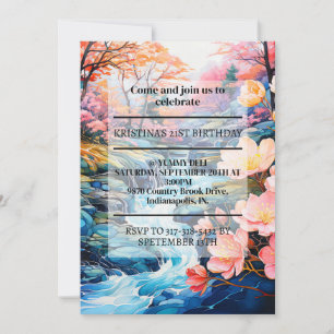 Inspiring Country Creek Birthday Party Invitation