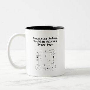 Inspiring Future Solvers   Daily Math Mentor Two-Tone Coffee Mug