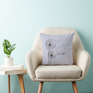Inspiring Graphic Dandelion Wish Cushion