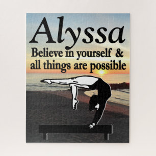 INSPIRING GYMNAST BALANCE BEAM PERSONALIZED PUZZLE