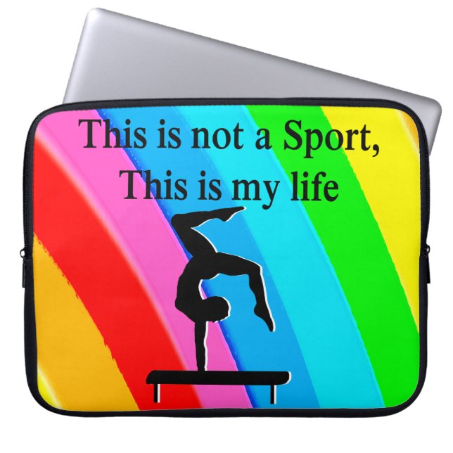 INSPIRING GYMNASTICS QUOTE DESIGN LAPTOP SLEEVE (Front)