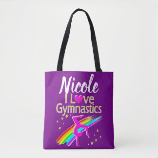 INSPIRING I LOVE GYMNASTICS DESIGN TOTE BAG