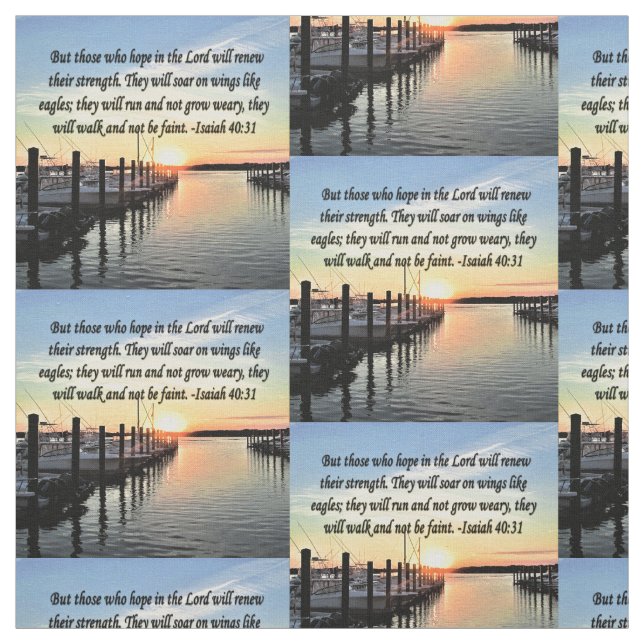 INSPIRING ISAIAH 30:31 SUNSET FABRIC (Swatch)