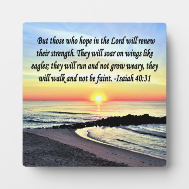 INSPIRING ISAIAH 40:31 PLAQUE (Front)