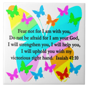 INSPIRING ISAIAH 41:10 BIBLE VERSE DESIGN CERAMIC TILE