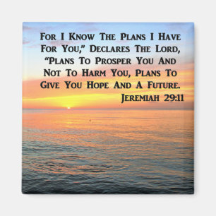 INSPIRING JEREMIAH 29:11 SUNRISE MAGNET