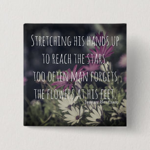 Inspiring Jeremy Bentham Quote 15 Cm Square Badge