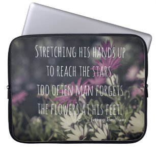 Inspiring Jeremy Bentham Quote Laptop Sleeve