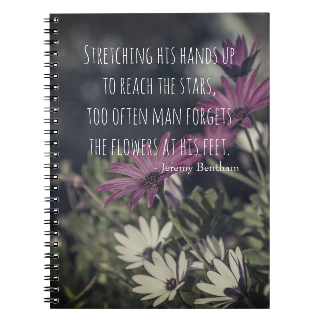 Inspiring Jeremy Bentham Quote Notebook (Front)