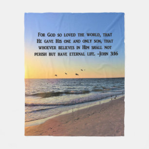 INSPIRING JOHN 3:16 FLEECE BLANKET
