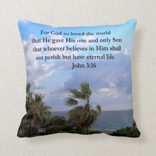 INSPIRING JOHN 3:16 PHOTO CUSHION