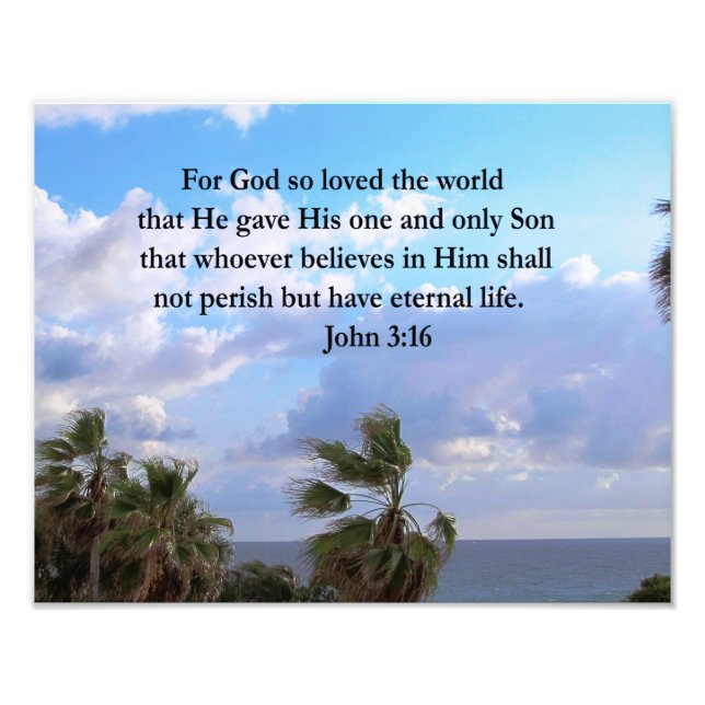 INSPIRING JOHN 3:16 PHOTO PRINT (Front)