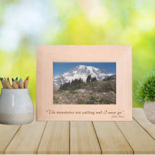 Inspiring John Muir Mountain Quote Stylised Etched Frames