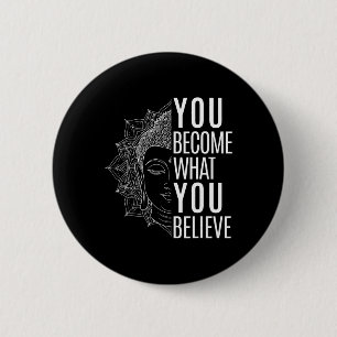 Inspiring Law Of Attraction Quote Buddha Spiritual 6 Cm Round Badge