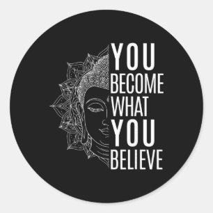 Inspiring Law Of Attraction Quote Buddha Spiritual Classic Round Sticker