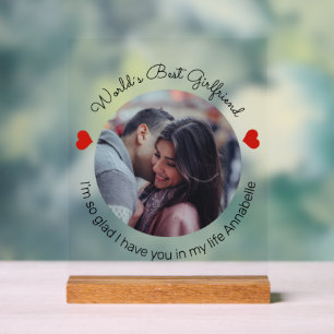Inspiring Love Add your own photo and Message Acrylic Sign