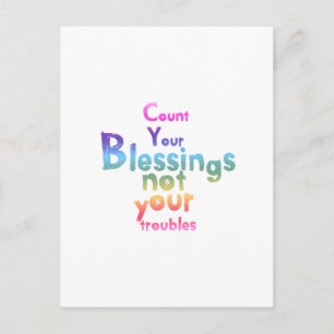 Inspiring messages for brighter days postcard